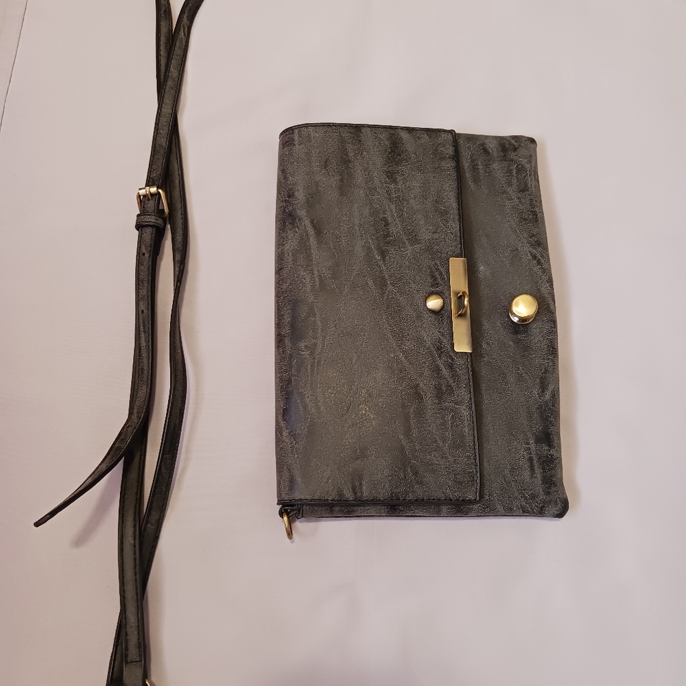 Gray Crossbody Clutch